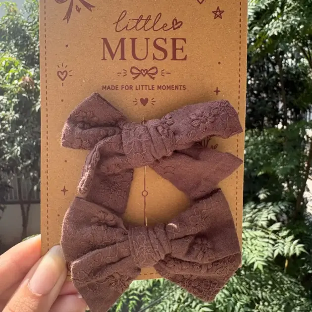 Brown Chilankari Bow Pair