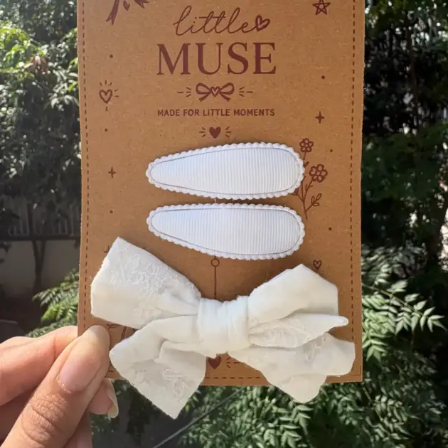 Fabric Pins and Chikankari Bow
